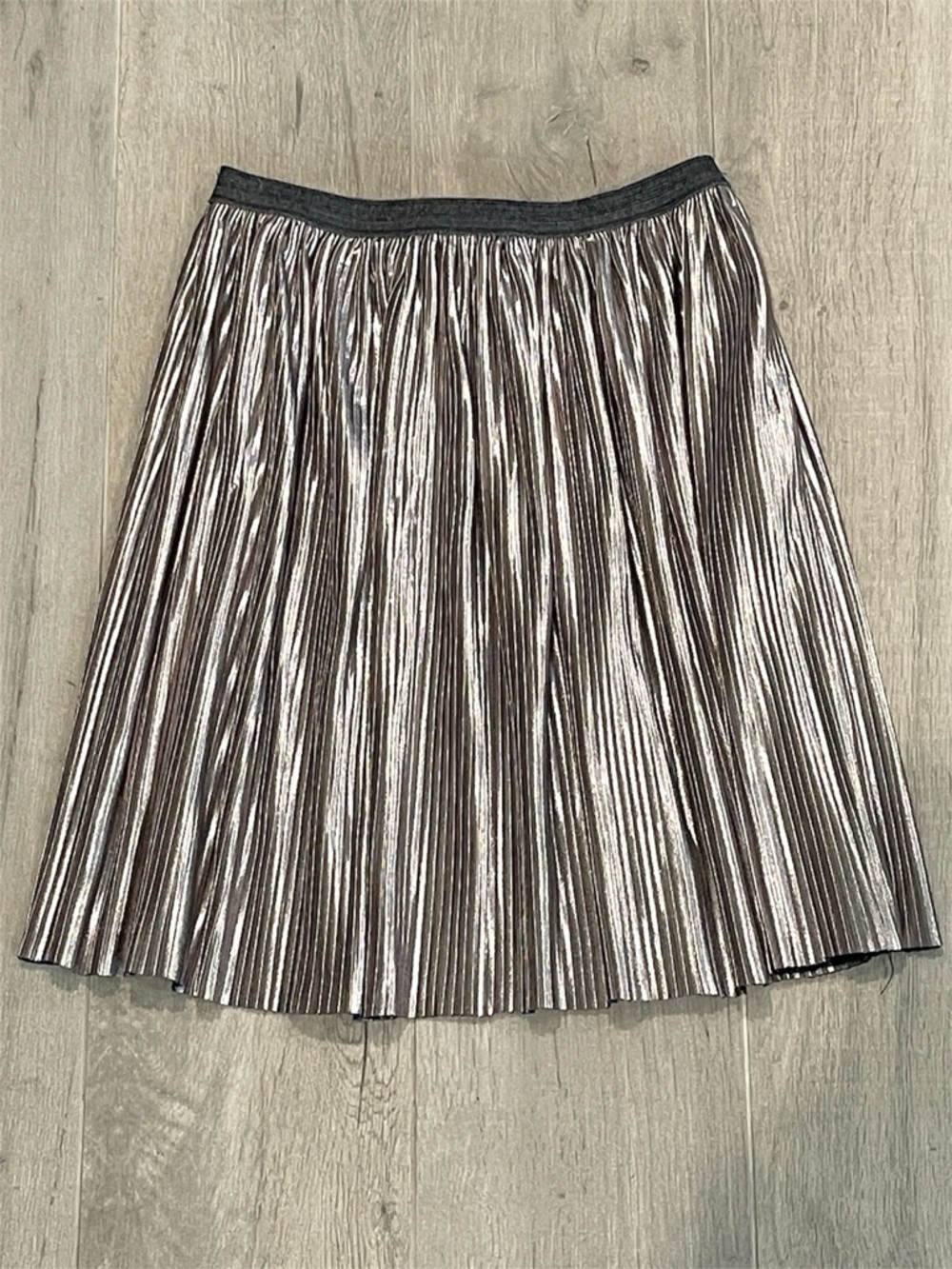Zara Kids Girls Silver Metalic Pull On Skirt Size 10Y 140cm